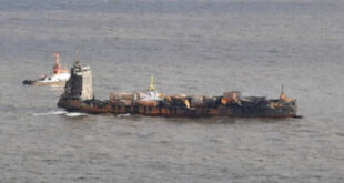 containership fire after collision