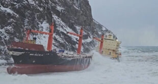 Winter waves batter MSC Baltic III, Jan. 2026 (Canadian Coast Guard)