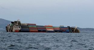 containership sinking off Thailand