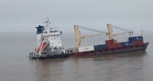 bulker sinking after collision