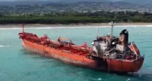 abandoned tanker ashore in Turkey