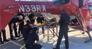 First responders training with a similar air ambulance and flight crew (Oceanside Fire Department)