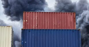 container fire