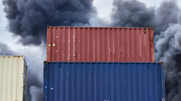 container-fire container fire