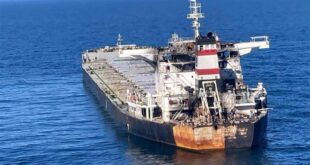 burnt-out bulker drifting in the Black Sea