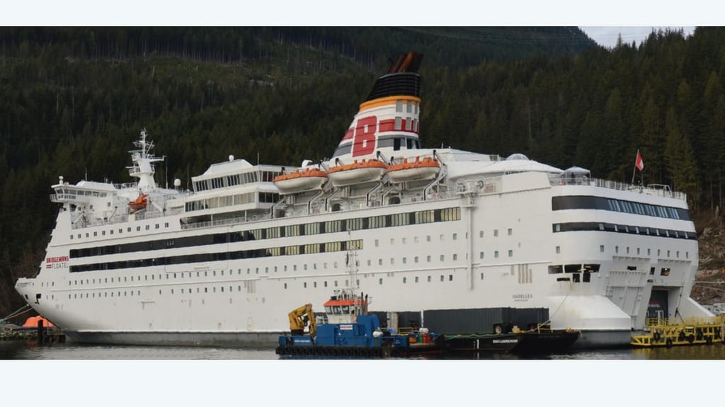 Former ferry Isabelle X being used for accommodations